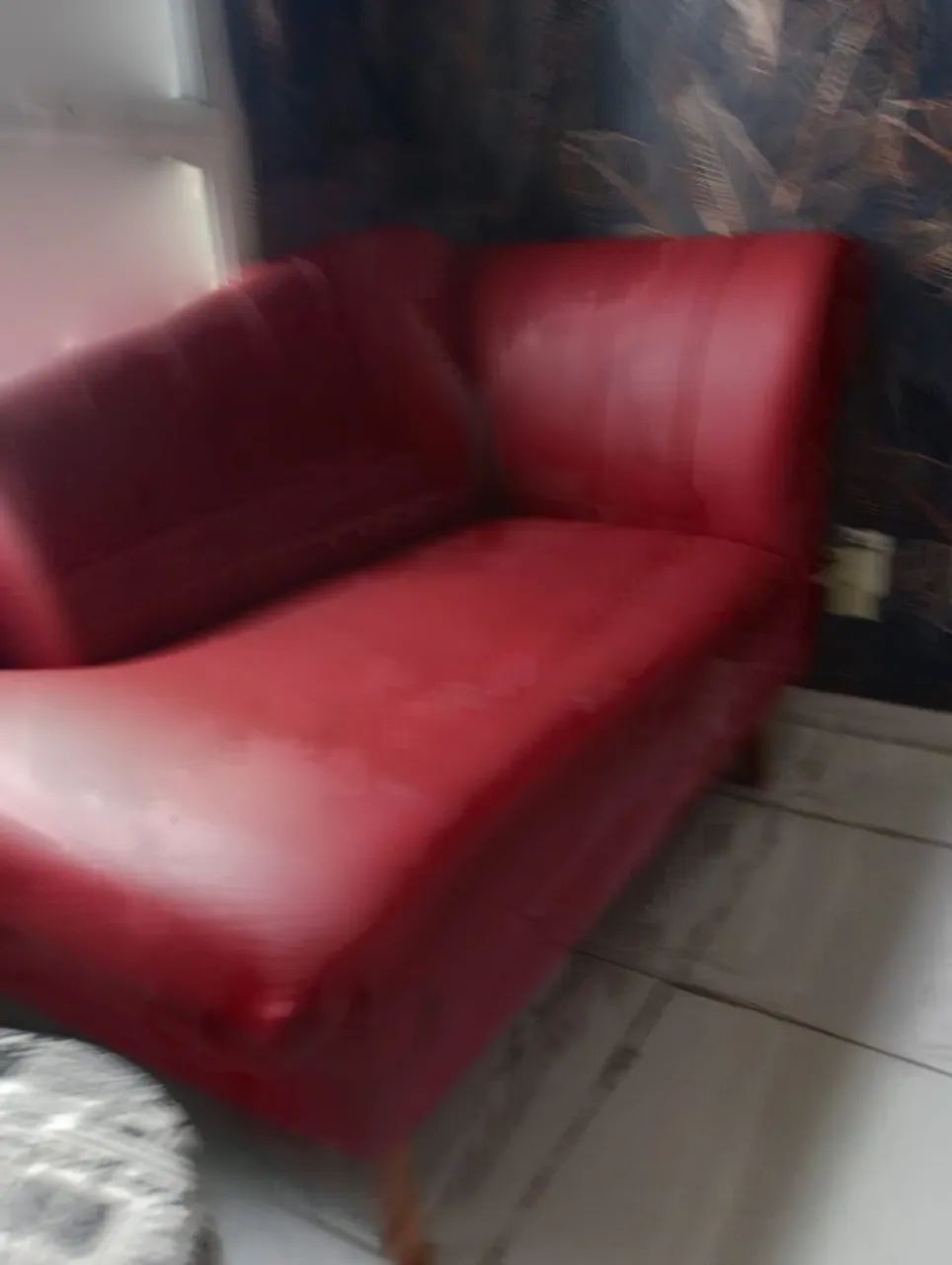 Recamier Divã Olivia 1,30cm Corino Bordo