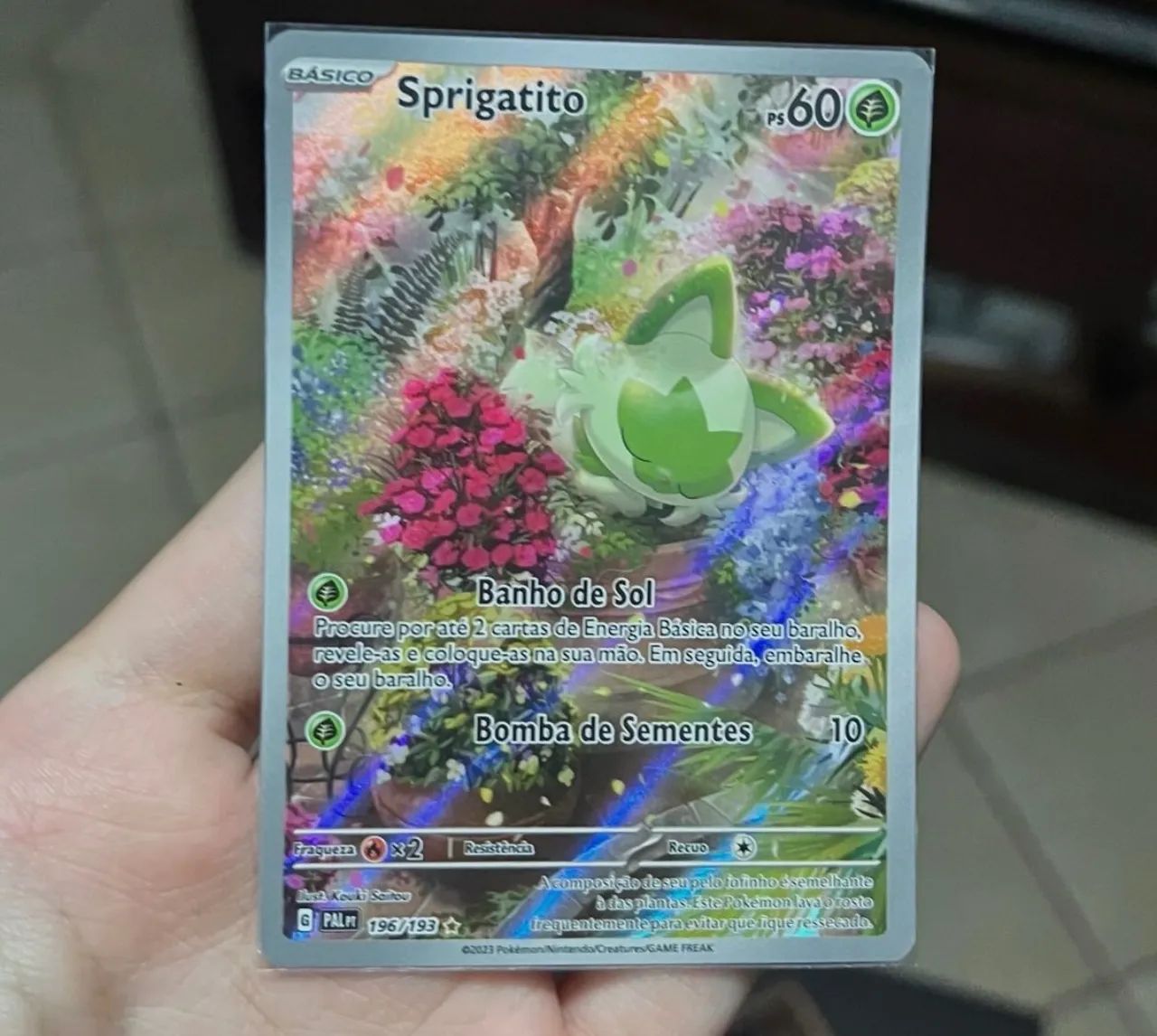 Carta Pokémon Full Art Sprigatito (196/193) - Foto 2