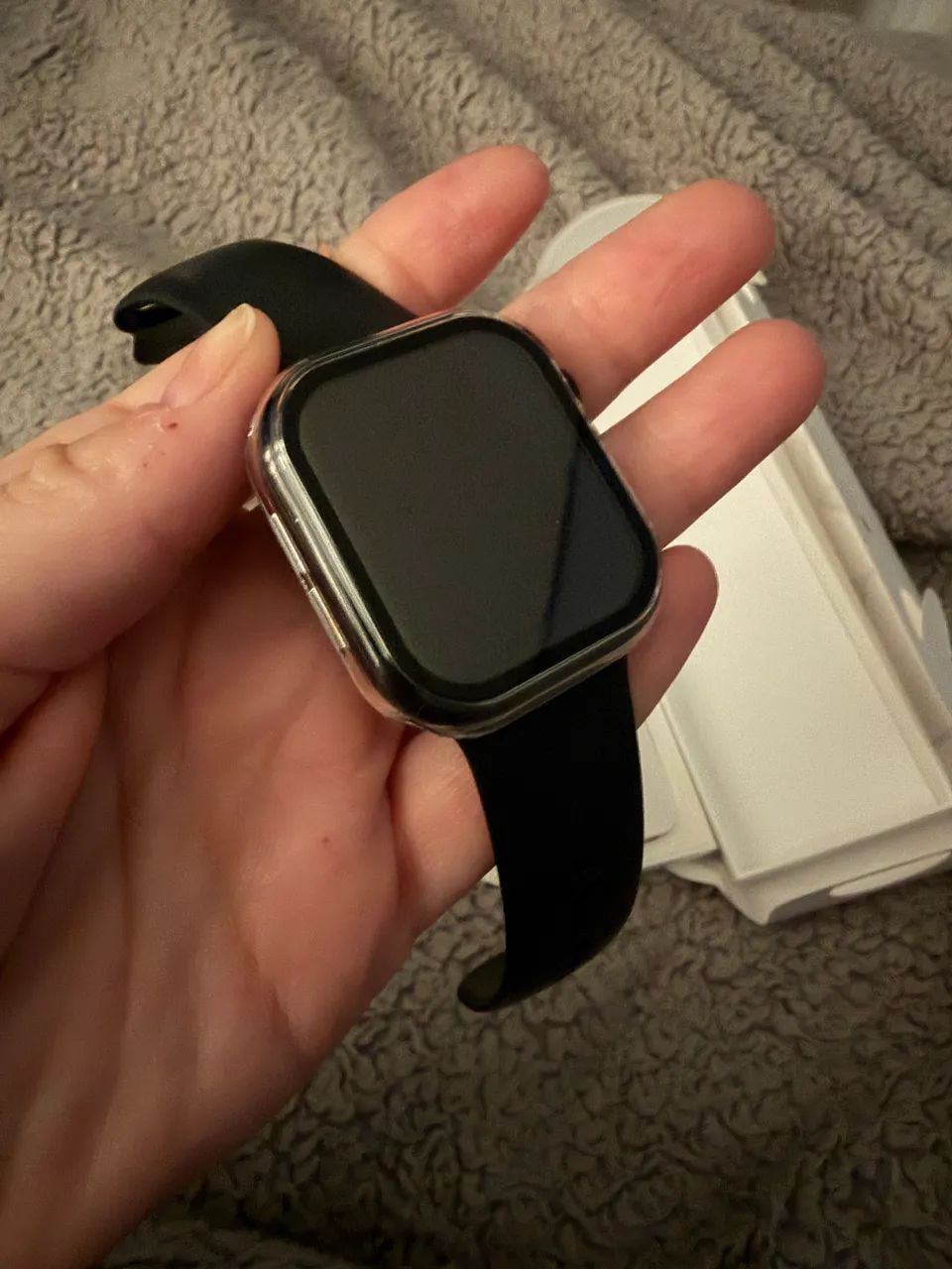 Apple Watch Series 10 alumínio preto 42mm pulseira p/m na caixa