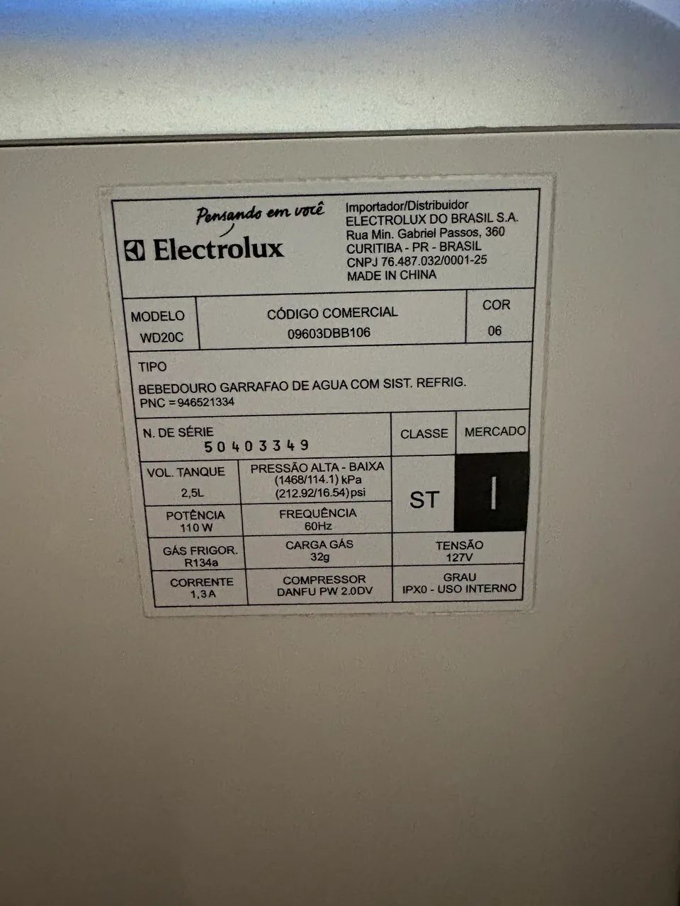 Bebedouro Electrolux - 110 V motor compressor + suporte mesa + Galão  - Foto 3