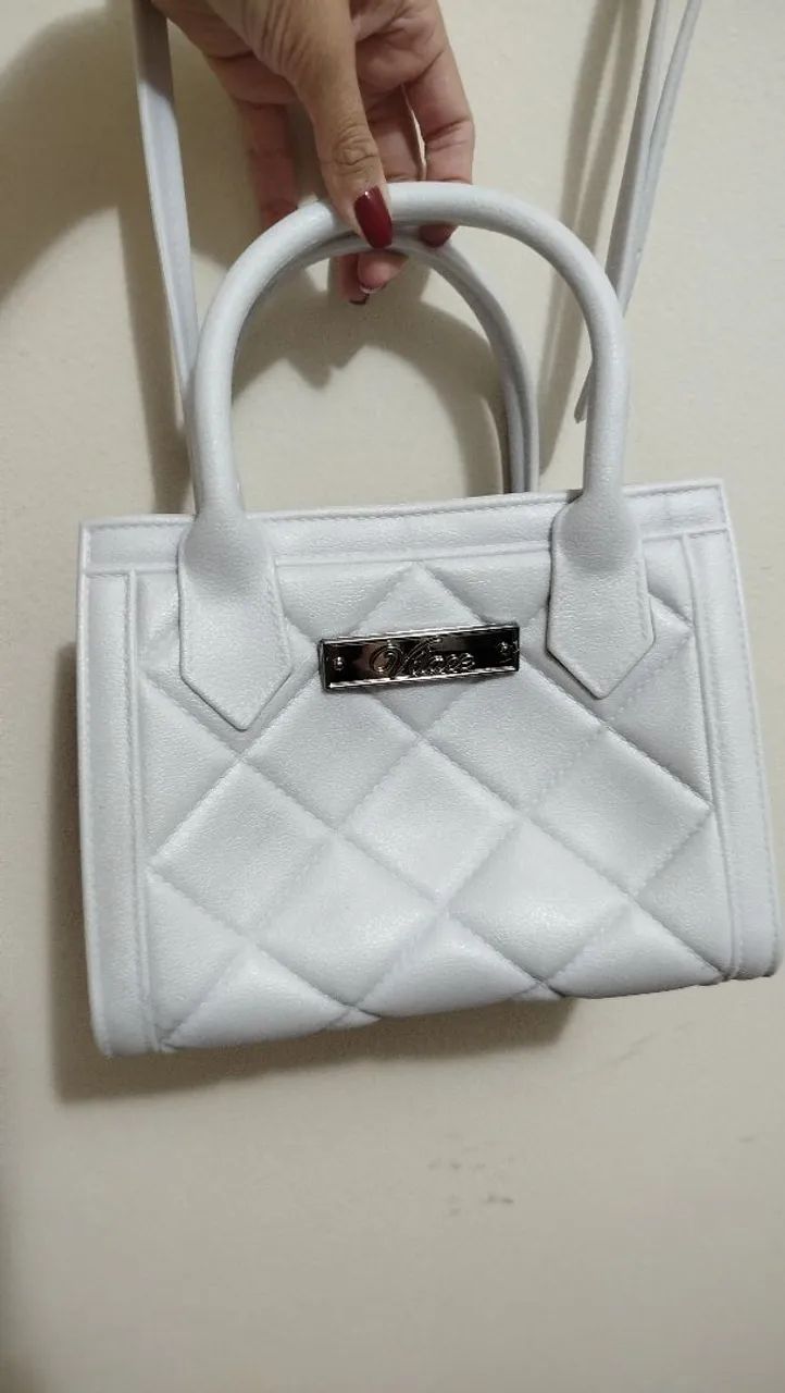 Bolsa branca virace nova com alça removível e ajustável  - Foto 3