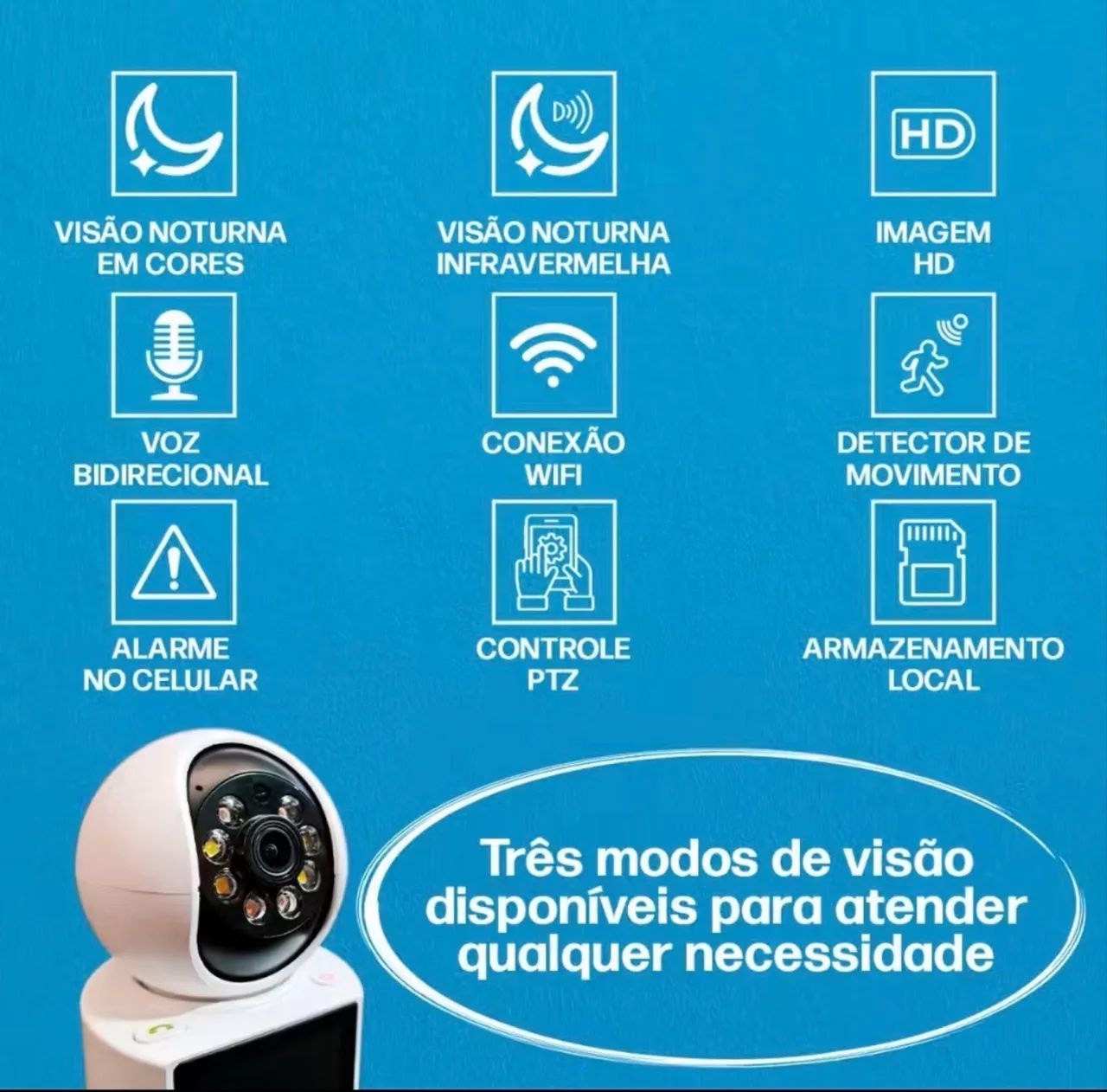 Câmera de segurança com vídeo chamada, Babá eletrônica  - Foto 2