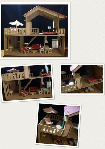Casinha de boneca em MDF