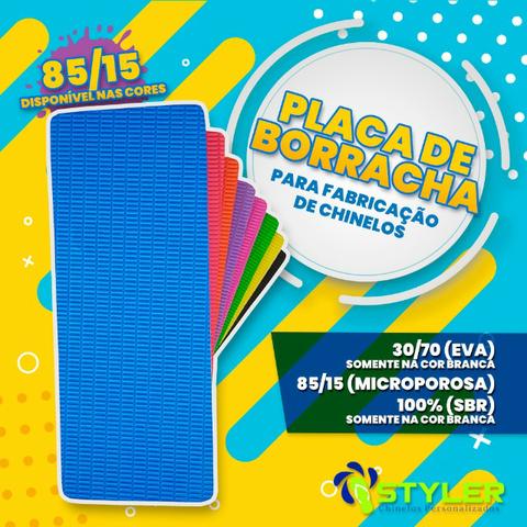 Placas de borracha para chinelos
