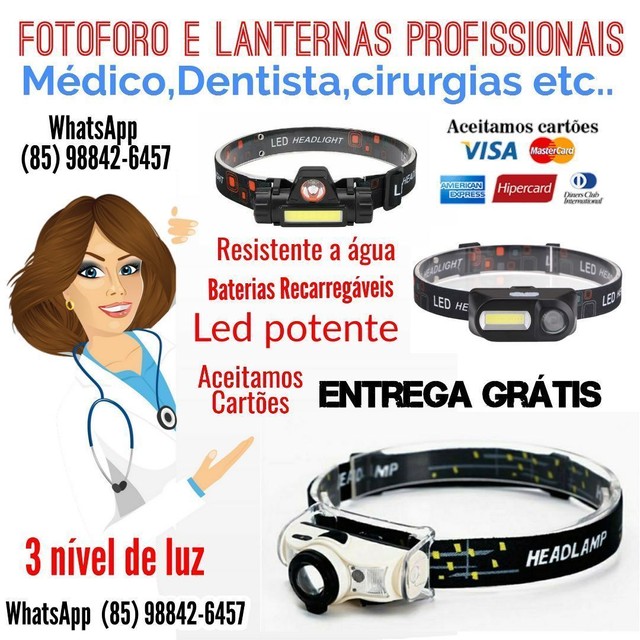 Fotoforo médicos e lanternas de cabeça entrega Grátis  - Foto 2