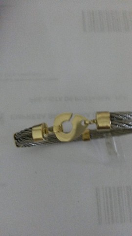 Pulseira Cabo náutico em moeda antiga , 19cm - Foto 4