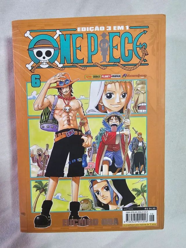 Livro Mangá One Piece 3 em 1 Novo Lacrado em Português 84,90- Vol