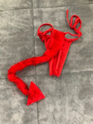 Fantasia biquíni vermelho com tiara  - Foto 5