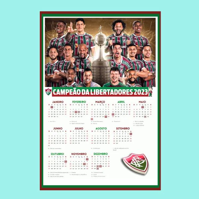 Calendário 2024 Fluminense Campeão da Libertadores 2023 Esportes e