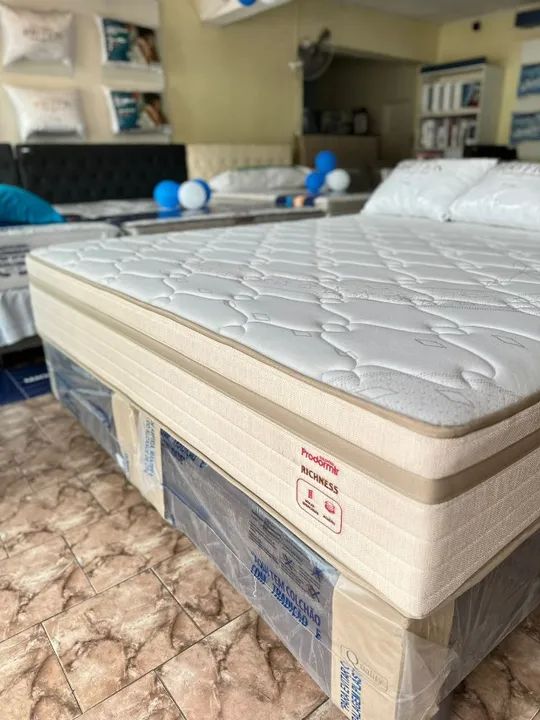 cama box em linho tamanho queen size e super king  - Foto 3
