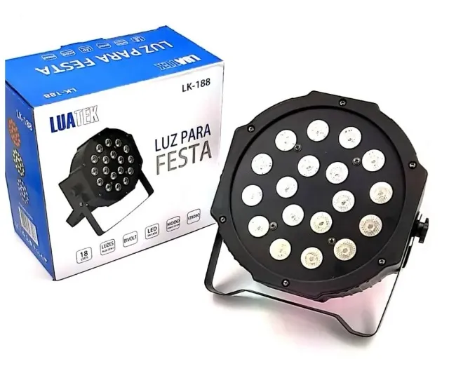 Canhão De Led Para Festa 18 Leds Luatek -lk-183