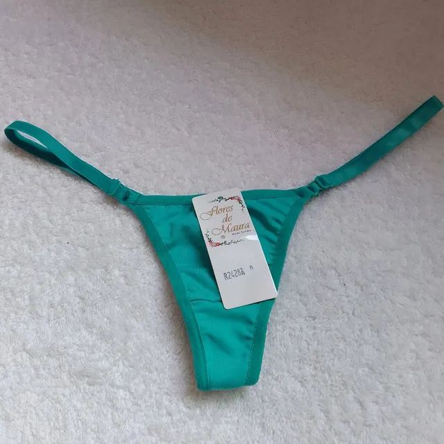 Camisola verde com bojo e renda com calcinha  tam G nova  - Foto 2