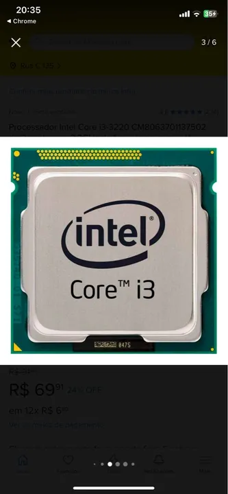 Processador core I3 2020 3.3 GHz