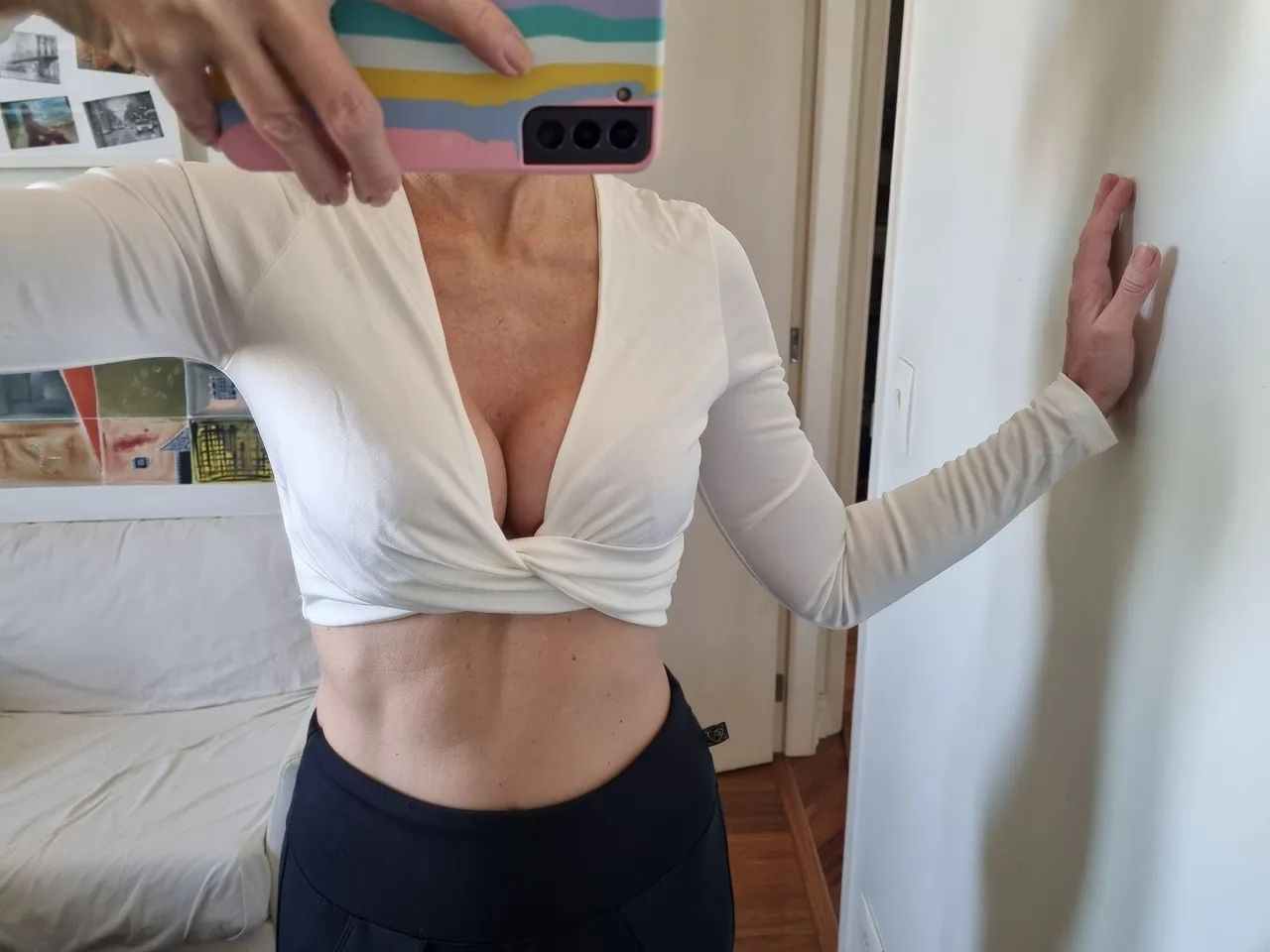 cropped novo off white, pp, forum, nunca usado - Foto 2