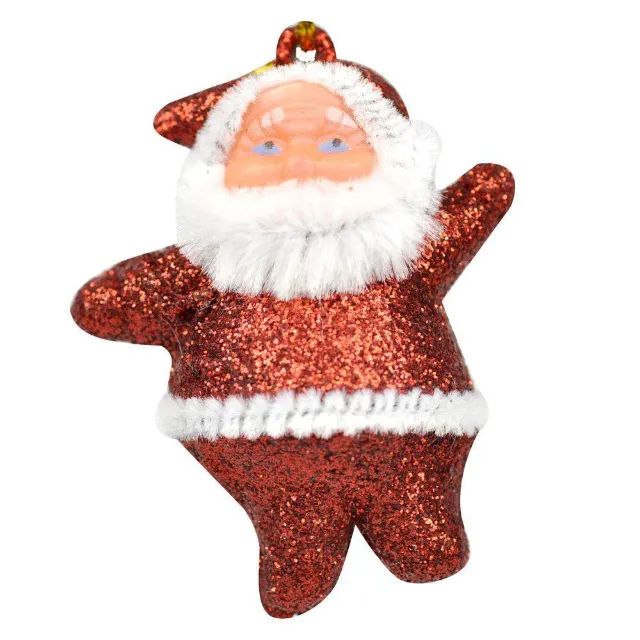 Enfeite Papai Noel 6pçs 5cm Td-338 /0663 Glitter - Foto 2