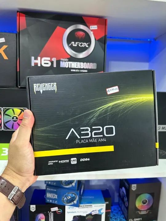 Placa Mãe A320 Am4 Amd Ryzen Lan 10/100 32gb 6 Gb/s Usb 3.0