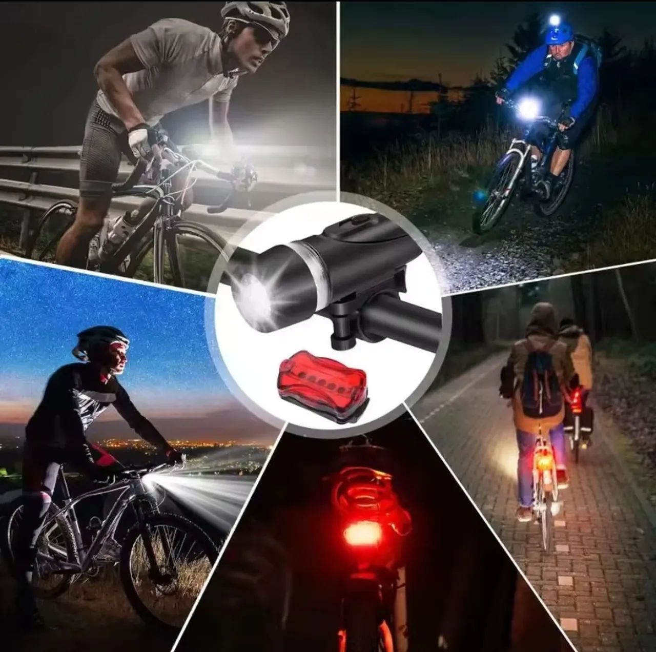 Kit de Farol e Lanterna para Bicicleta - Power Beam - Foto 6