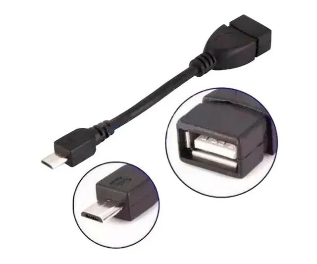 Cabo Adaptador Para Controle No Celular Otg Micro Usb V8 - Foto 3
