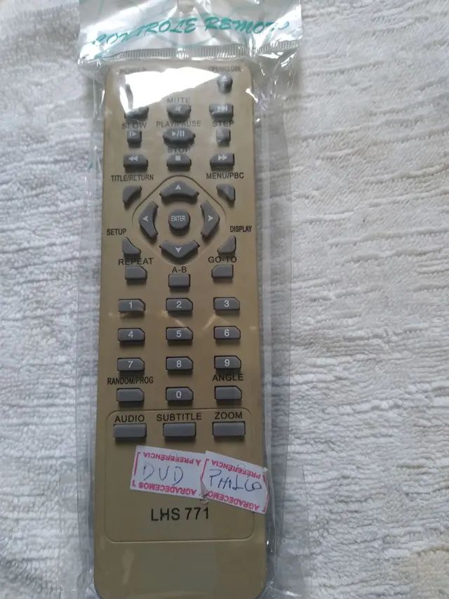 Controle dvd philco 