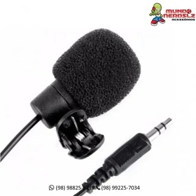 Microfone de Lapela Para Gravações e Transmissões P2, Preto - Lelong  em São Luís ma - Foto 4