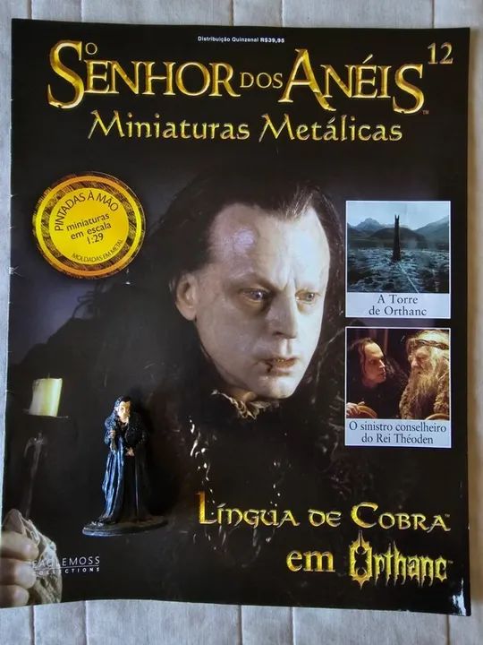 Miniatura Língua de Cobra 12 Senhor dos Aneis Eaglemoss com revista