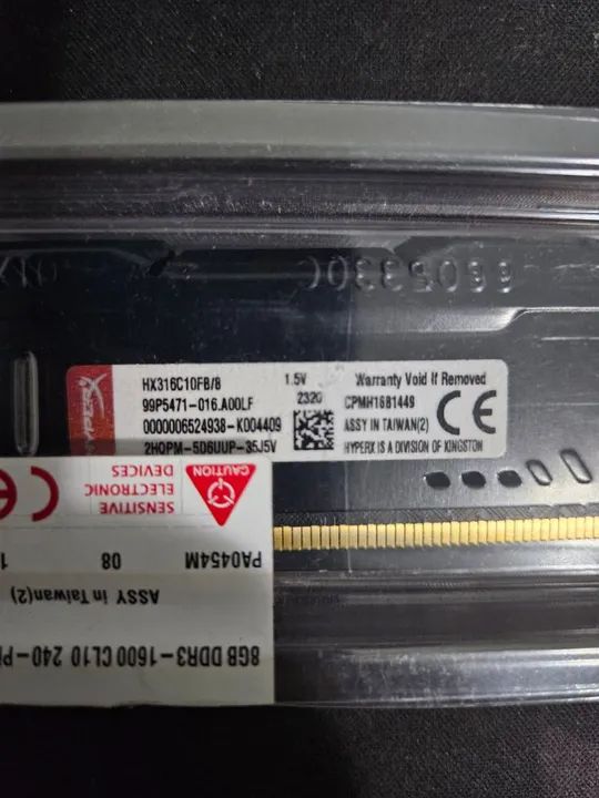 Memoria RAM hyperX Fury 2x8GB - Foto 3