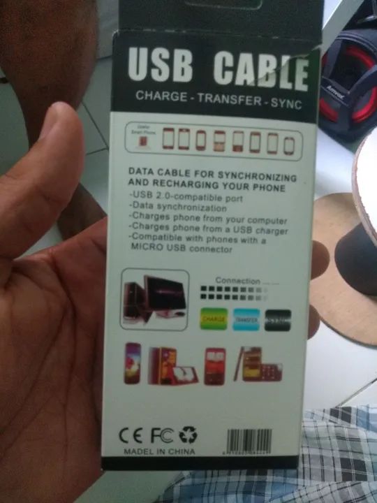 Cabo USB para controle ps3 e caixinha bluetooth - 1.5 Metros - Foto 2