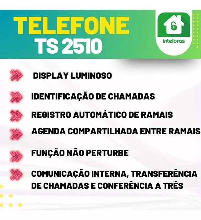 Aparelho Telefone Fixo Sem Fio Intelbras Ts 2510 - Novo - Lacrado Loja Coimbra  - Foto 5
