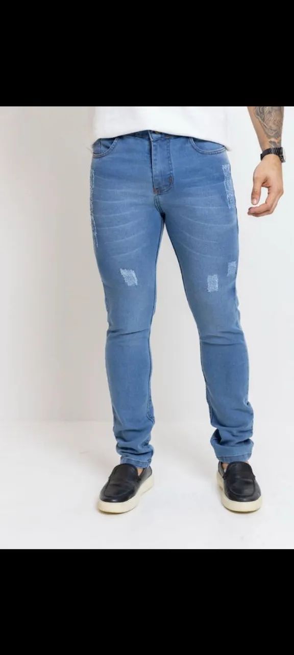 Calça jeans masculina com lycra do 36 ao 52 - Foto 4