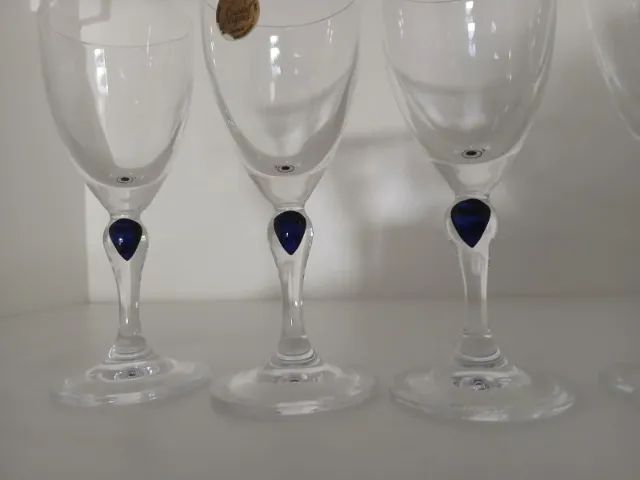 Antiguidade Taças em cristal D`arques 5 peças 12 cm x 2 cm - Foto 3