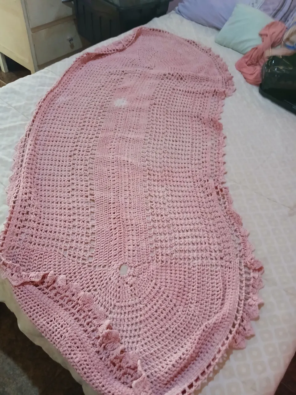 Tapete de crochê para sala de estar