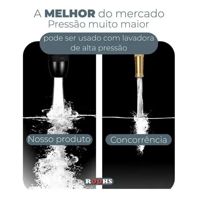 Bico Esguicho De Alta Pressão Para Torneira Mangueira Lavagem De Carros Moto Rega Jardim  - Foto 4