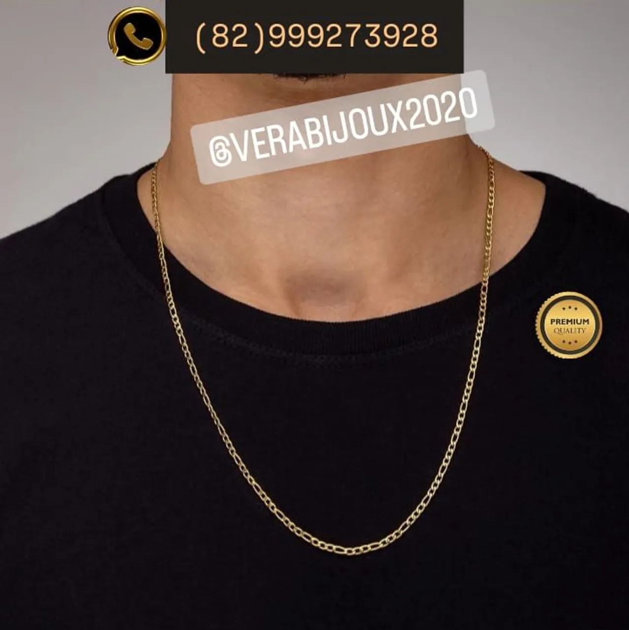 Conjunto Cordão e Pulseira Masculina - Elegância e Estilo! - Foto 3