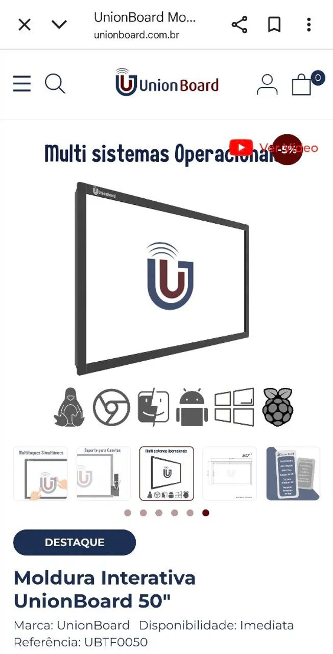 Moldura interativa Unionboard 50" - Foto 5