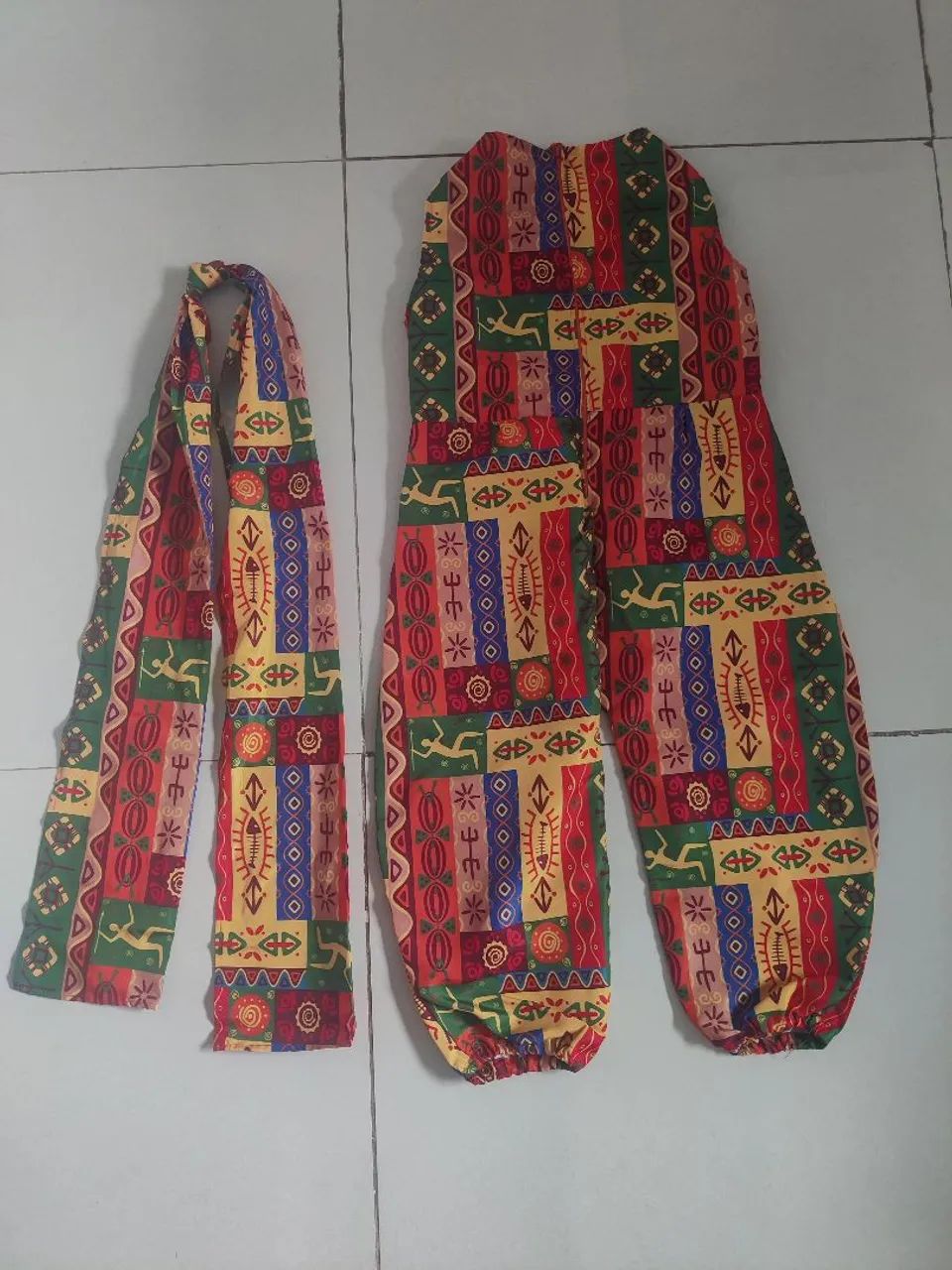 Macacão e Lenço Estampado Étnico Afro, Africano  - Foto 3