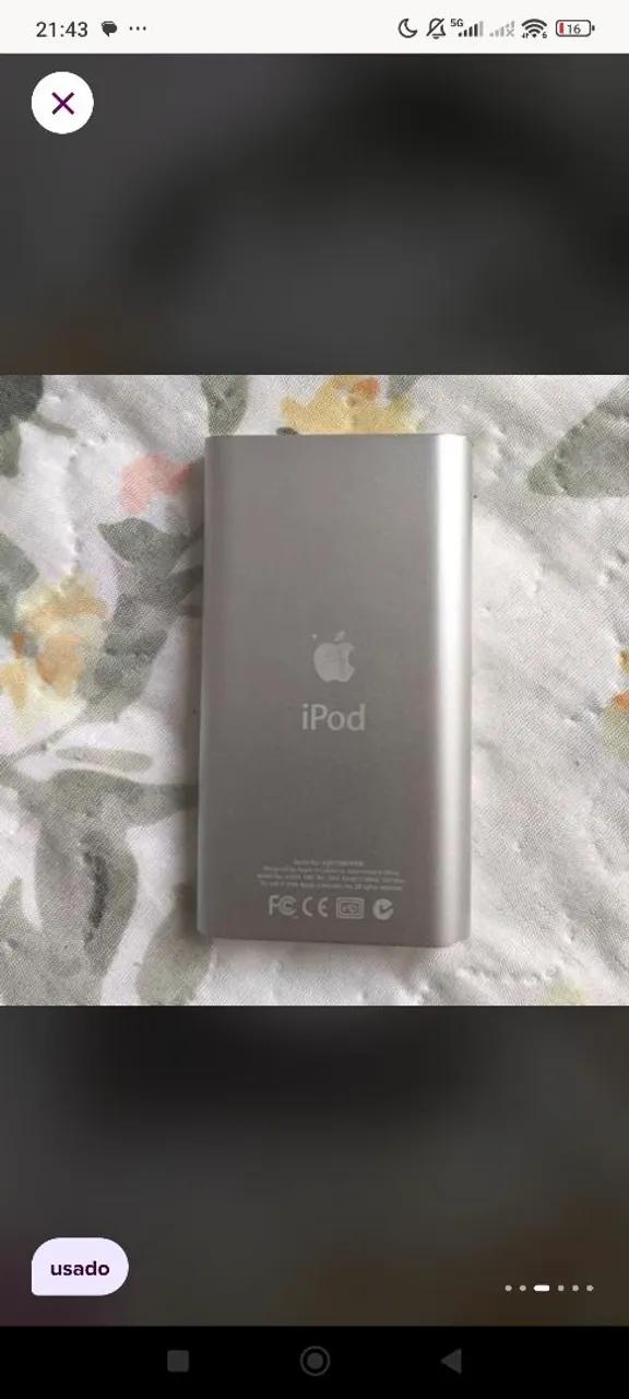 Apple iPod 120GB 箱付き iPod-Classic 120gb Silver 7ª geração compatível com