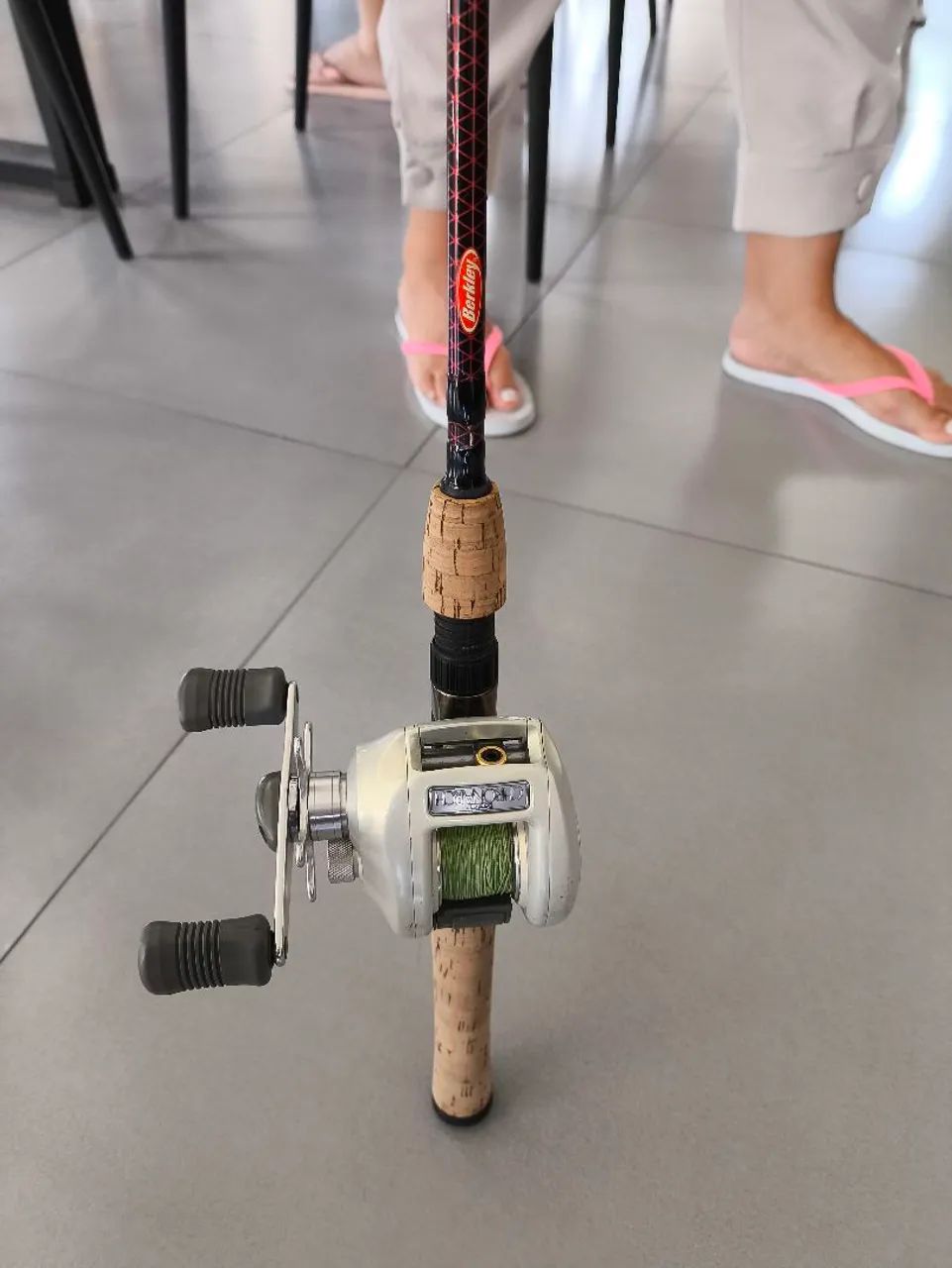 Carretilha Shimano chronarch e vara fibra de carbono 