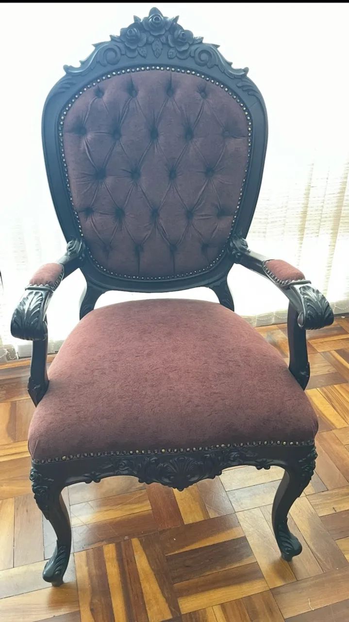 Poltrona Clássica Estilo Luís XV - Foto 3