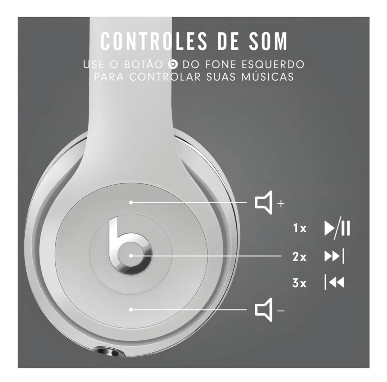 Fone Beats Solo 3 Bluetooth Prata Acetinado (40hs) - Foto 4