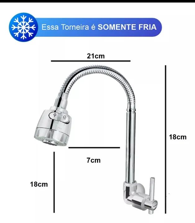 Torneira de Cozinha com Bico Articulável - Aço Inox - Foto 3