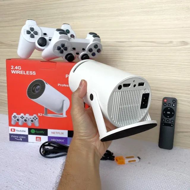 Projetor Profissional 2 em 1 com Projetor e Game sem fio 2.4 (Acompanha vários Jogos) - Foto 5