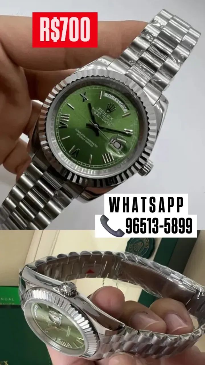 Relógio ROLEX AUTOMÁTICO PRESIDENTE FUNDO VERDE  - Foto 2
