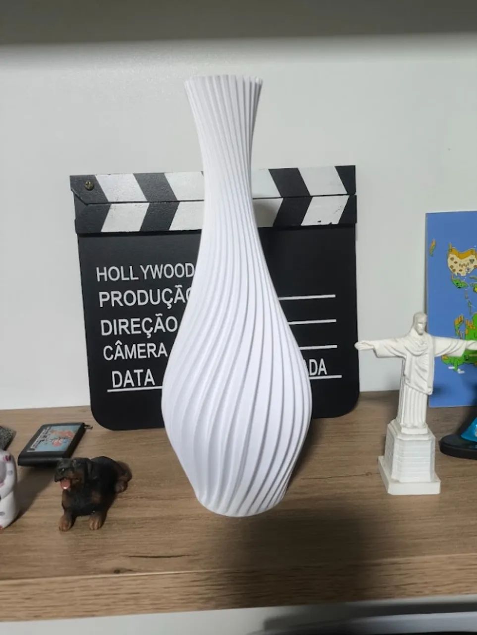 Vaso Decorativo Espiral - Branco 22 cm - Foto 2