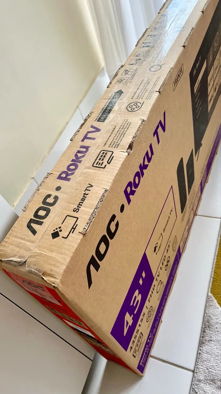 Smart TV 43" AOC FHD com Roku 43S5155/78G - Foto 4