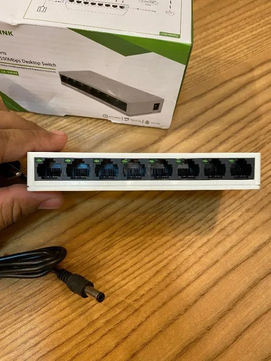 Switch 8 Portas Hub Cabo 10/100 Mbps Rede Ethernet Rj45 - Foto 2