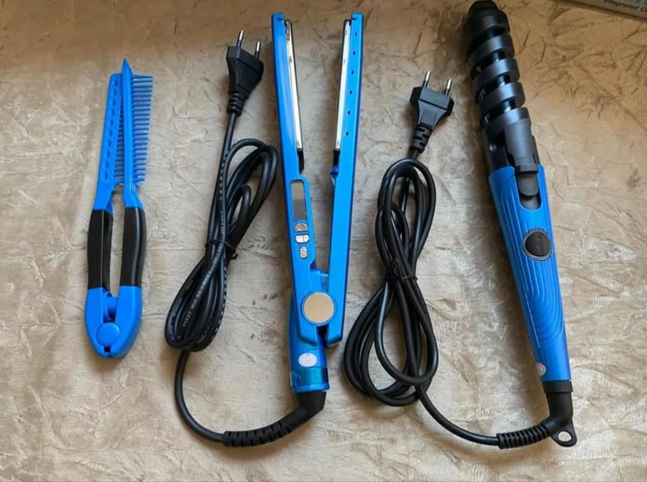 Kit de ferramentas para cabelo - Chapinha, babyliss e pente