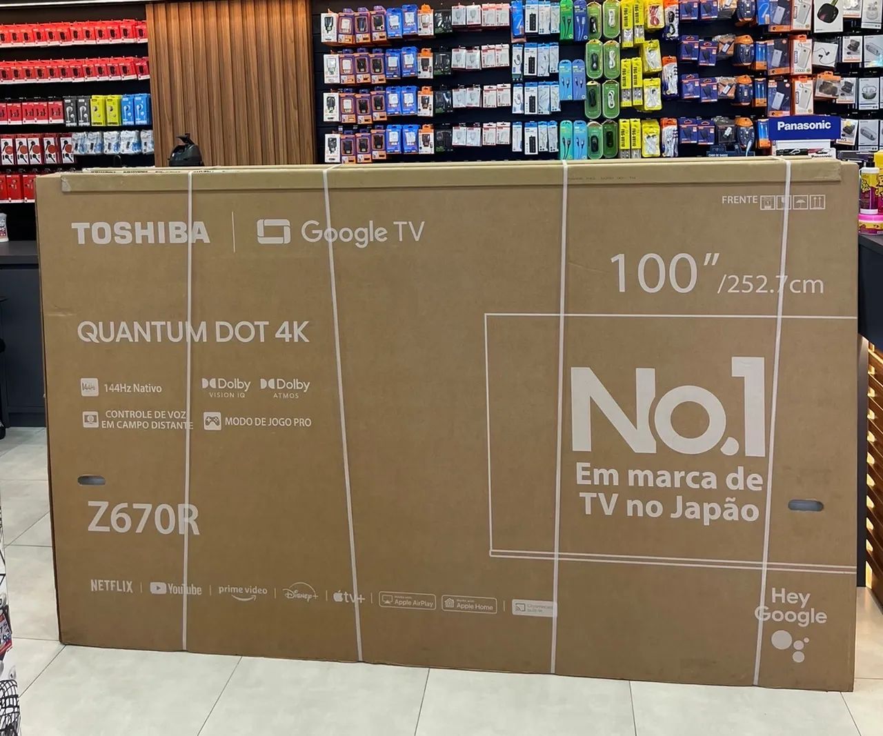 Televisão Toshiba 100 polegadas 4K ?