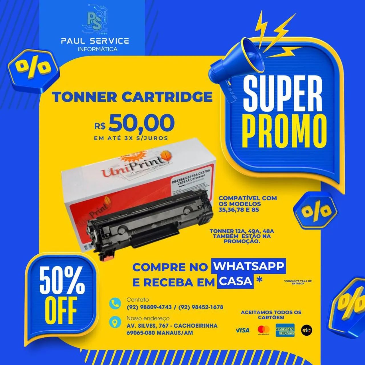 TONNER CARTRIDGE - SUPER PROMOÇÃO