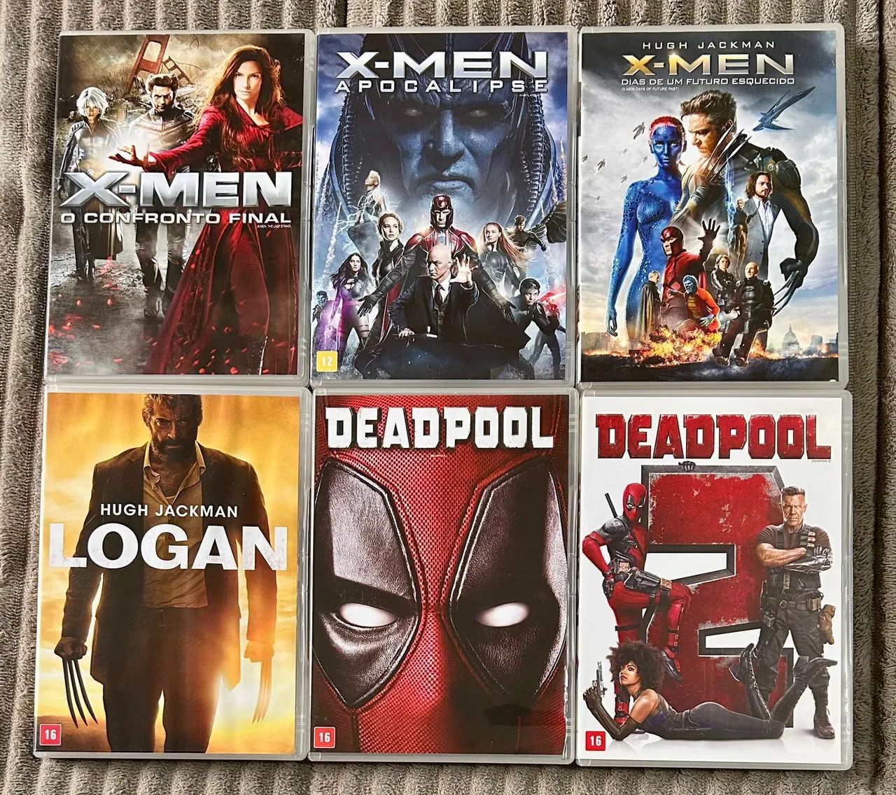DVDS LOTE com 6 X-Men, Logan e DeadPool 1 e 2