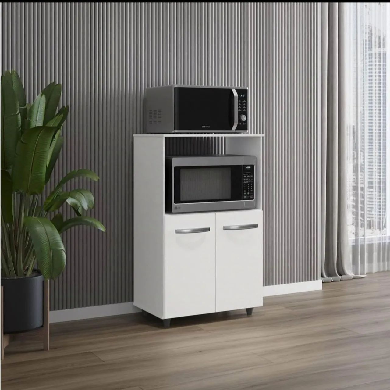 Armário para Micro-ondas Branco